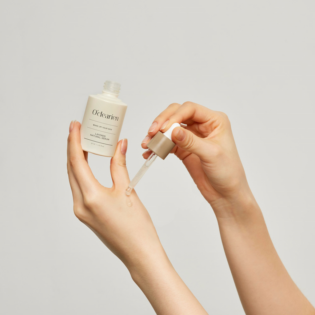 using natural serum with two hands